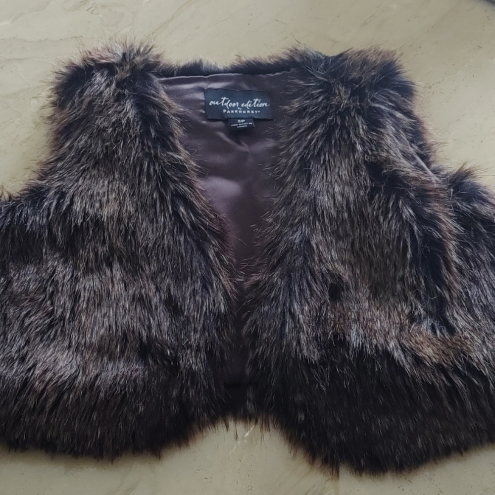 Faux fur vest